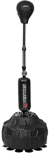 Inventus Extreme Reflex Bokspaal V3 Cobra, Standboxsack, Kunstleder | Höhenverstellbar 150-200 cm, Cobra Reflexball, befüllbare Basis, 12 Saugnäpfe, Ersatzball, Pumpe
