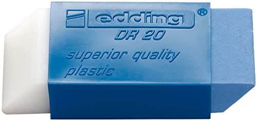 edding DR 20 Gomma in plastica doppio uso - Per cancellare sia matita ed inchiostro - 1 pz. singolo