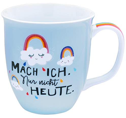 H:) PPY life Tasse mit Motiv Regenbogen | Kaffeetasse, Porzellan, 40 cl | Tasse mit Spruch, Geschenk | 46405