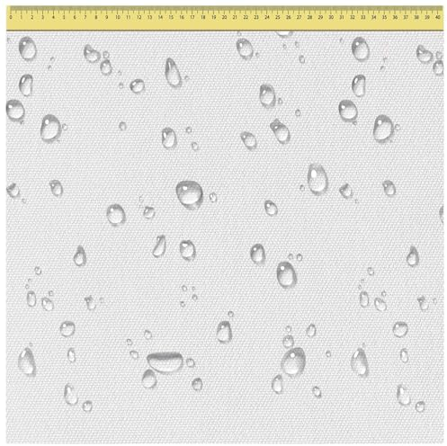 DreamRoots Segeltuch Wasserdicht - Polsterstoff Meterware 160 cm breit - Wasserabweisender Stoff 220 g/m2 600D - Markisenstoff Wasserdicht Meterware Weiß 2M