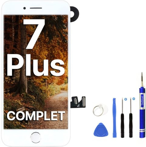 OuiSmart® Bloc LCD pour IPHONE 7 Plus Blanc Tout ASSEMBLÉ VITRE Tactile + ECRAN LCD + Outils