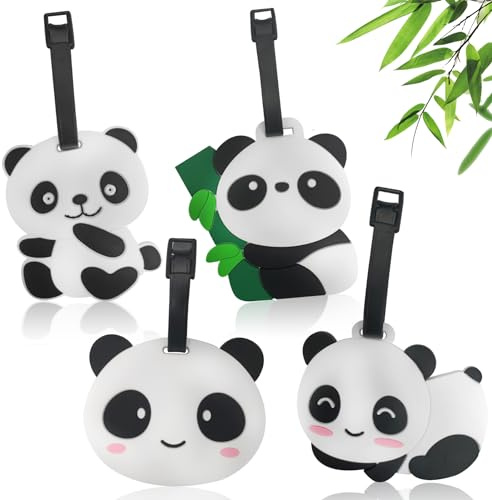 identificador maletas viaje, encantadora etiqueta maleta viaje panda etiqueta de equipaje de PVC etiqueta de equipaje de dibujos animados etiqueta de equipaje accesorios de viaje de equipaje (4)