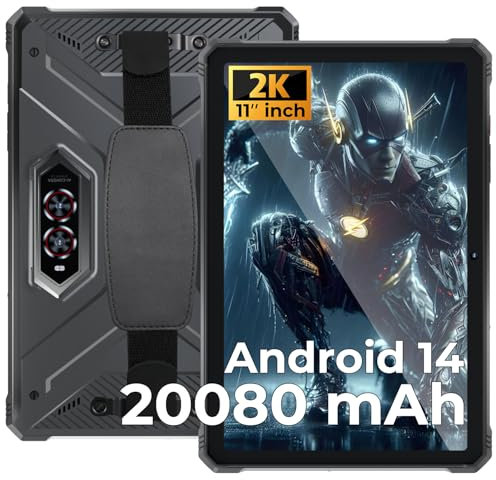 HOTWAV R9 Pro 2025 Tablet Rugged 11 pollici Android 14 Tablet Robusto 2K 20080mAh, 20GB+256GB (2TB TF) Tablets, 64MP+16MP Octa-Core IP6869K Tablets Impermeabile 4G Dual SIM 5G WiFi Face ID/OTG/GPS