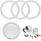 4PCS Gasket for 6Cup Espresso Maker, Moka Pot Aluminium Coffee Pot Replacement Spare, 1 Filter and 3 Silicone Gasket Seals Parts, 5.6x7.2cm Food Grade Silicone Ring for Stovetop Coffee Maker (6CUP)