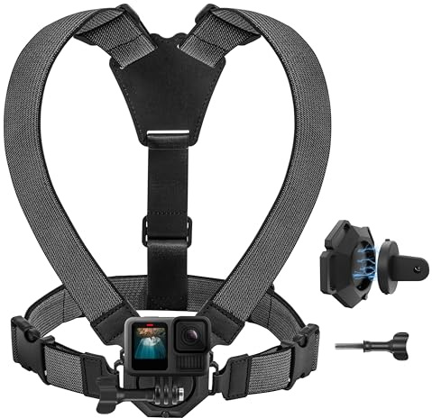 Magnetisk bröstmonteringshållare för DJI Osmo Action 6 5 4 NANO 360 Tillbehör för GoPro Hero 13 12 11 MAX actionkamera bröstrem POV Vlog för Insta360 X5 X4 air ACE Pro 2 go 3s ultra | ACE Pro Go Luna Ultra 3s för DJI Osmo Action 6 5 Nano för GoPro Hero 13 12 11 MAX 2 Mission magnetband snabbkoppling
