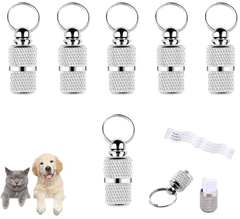 6 Stück Personalisierte Adressanhänger für Hunde Katzen, Adressanhänger Hund, Hundehalsband Anhänger, Adressanhänger Katze, für Haustiere, Katzen, Hunde