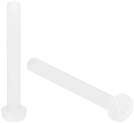 QUARKZMAN 20Pcs M3 x 25mm Fileté Nylon Phillips Cruciforme Blanches | Cylindrique Tête Cylindrique Machine Vis