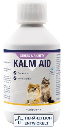 ProDen PlaqueOff NutriScience KalmAid flytande tillskott, 250 ml, för hundar och katter, lugnande tillskott