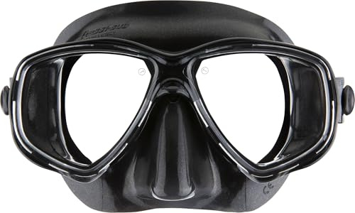 Cressi Marea Mask - Tauchen und Schnorcheln Maske, Schwarz/Schwarz, Einheitsgröße, Unisex