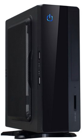CiT Office PC Case Mini ITX, VESA Mount Computer Case with 180W PSU, Black | Ultra-compact mini itx computer case with built-in 180W PSU, VESA mountable behind a monitor to save desk space in any office