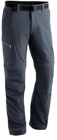 Maier Sports Tajo 2, Herren Wanderhose, Wasserabweisende Outdoorhose für Trekking und Hiking, Praktische Zipp-off-Funktion, PFC-frei, mSTRETCH pro 4 & Dryprotec, Grau, 50 (W33/L32)