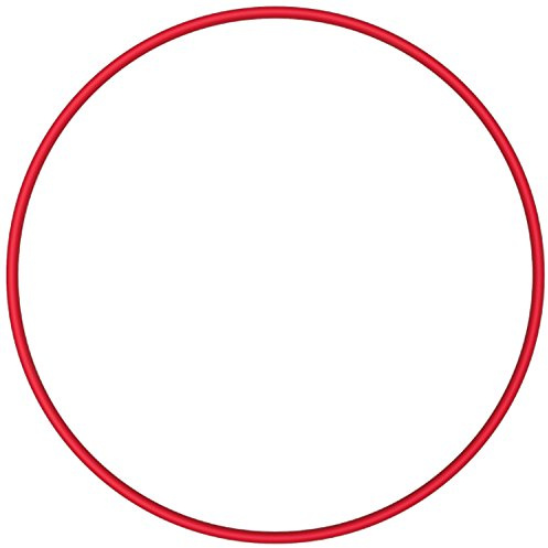 NiroSport Hula Hoop Reifen Aluminium Gymnastikreifen Fitnessreifen, 90 cm (Rot)
