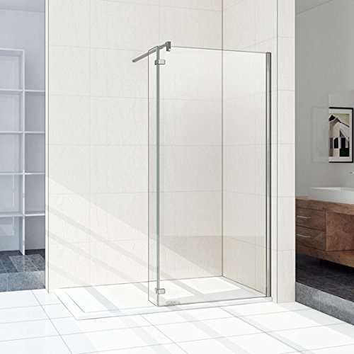 200x90cm Paroi de douche avec paroi à charnière 40cm walk in avec barre de fixation 90cm