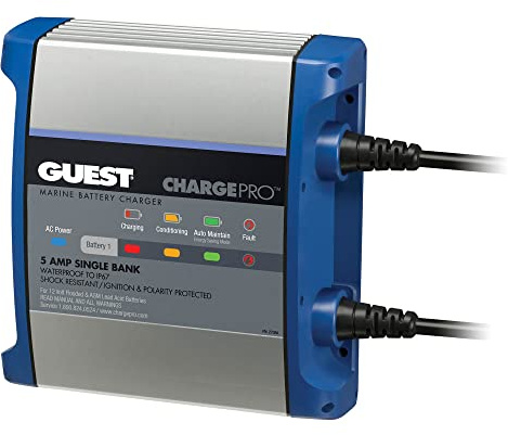 Guest 2708A Guest On-Board Battery Charger 5A / 12V; Bank; 120V Input