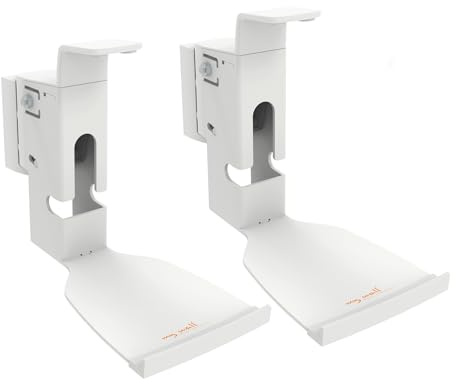 2 Stück Lautsprecher Wandhalter für SONOS Play 5 Gen.2 weiß