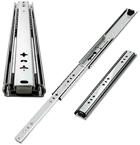 Vollauszug Schubladen Schwerlastauszug 800 1600mm, Schienen Vollauszug Schubladen Teleskopschienen Mit Verriegelung, Schwerlast Schubladenschienen Bodenmontage ( No lock , Size : 800mm(32 inch) )