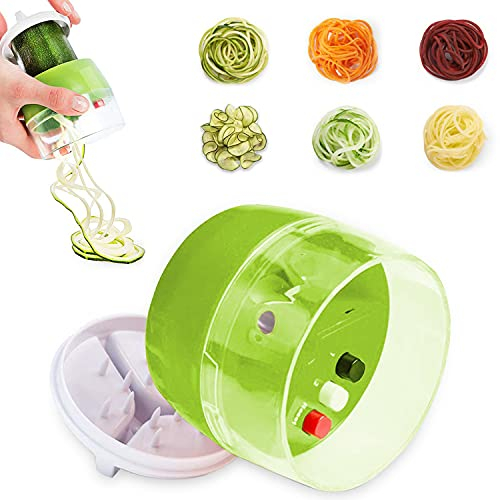 Spirale Légumes Trancheuse, Coupe Légumes Multifonctionnel, Trancheuse Spirale, Spiral Vegetable Cutter, Râpe Légume Manuel, pour Courgette Nouilles/Spaghettis/Carotte/Concombre