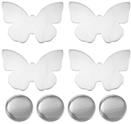 Cabilock Tischdecken Gewichte Magnetisch Tischtuch Anhänger Edelstahl Schmetterling 4 Stück Tischdeckenhalter Tischschutz Tischläufer Schwere Dekoration Esszimmern Bankett Garten Restaurant Party
