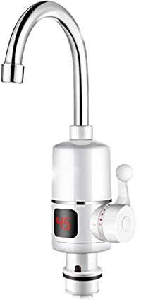 FXNFXLA 3000W Instant Tankless Electric Hot Water Heater Faucet, Kitchen Instant Heating Tap Water Faucet, with LED Digital Display, 360° Rotatable