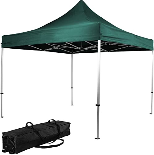 INSTENT Alu-Pavillon 3 x 3 m Pro wasserdicht UV Schutz 50+, grün
