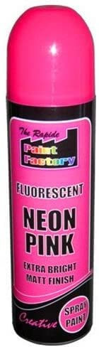 YSAMAX 1 x Pink Fluorescent Neon Spray Paint, Paint for Matt DIY, Interior Exterior Decoration, Home, Office, Garden Versatile Spray Paint