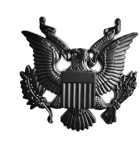 OnlyYou.X US Army Emblem US Military Badge Army Decal Military Sticker for Universal Pickup and Car 1 Piece Metal Black