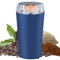 Moulin à Café, 200W Moulin à Café Électrique, avec Lames en Acier Inoxydable Coffee, Grinder Electrique Réglable, Broyeur Café pour Grains, Épices, Bleu