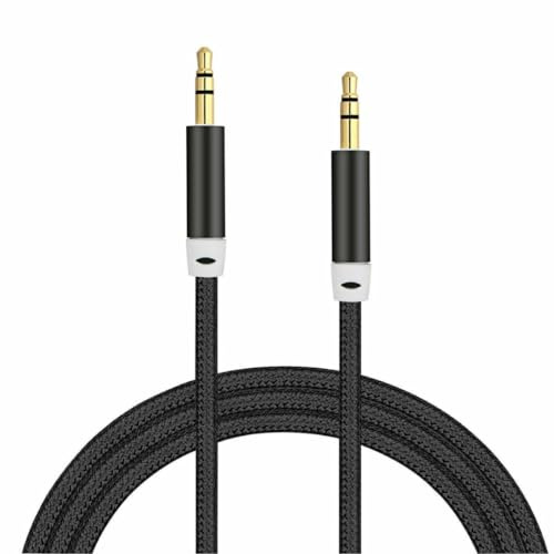 3.5mm to 3.5mm Aux Cable - Nylon Braided 1M Audio Aux Jack Adapter - Male to Male Auxiliary Cord Hi-Fi Lead Stereo Headphone Mini TRS Compatible with Car,Speaker & All Aux Jack Devices