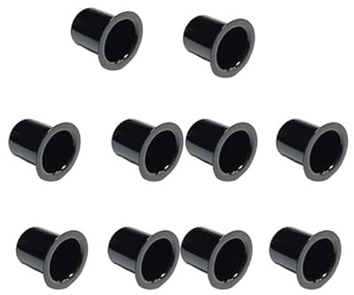 MUXSAM Kerzenhalter für Stabkerzen 10 Stück Metall Klein, Teelichter, Silber Kerzeneinsatz Tafelkerzen, für Baumkerzen,18 * 15mm Innendurchmesser11,8mm，Schwarz