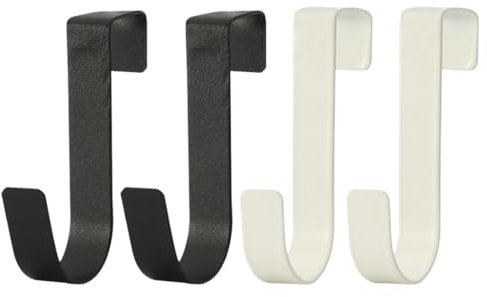 VODAFQS Crochets pour serviettes de salle de bain, porte-serviettes en acier inoxydable, adaptés aux cabines de douche en verre épais sans cadre, 4 pièces