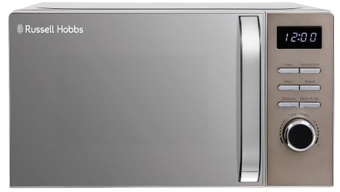 Russell Hobbs Titanium Digital Microwave 20 Litre 800W Solo Digital with 5 Power Levels, Defrost Function & Easy Clean, 60 Minute Timer, 8 Auto-Cook Menus, RHMD832T