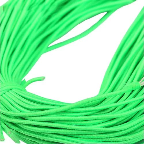 Cuerda elástica fina de 10 metros, banda de goma, cordón elástico, hilo de cuerda, cordón para prendas, bricolaje, joyería, suministros para manualidades, 1 mm, verde neón, 1 mm,