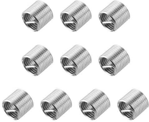 QUARKZMAN 10pcs De Insertos Roscados De Alambre M16 X 2 1.5D (24mm) Métricos Tipo Helicoidal De Acero Inoxidable 304 Kit De Reparación De Roscas Manguito Roscado De Alambre