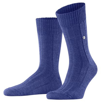 Burlington herrstrumpor Dover M så ull enfärgad 1 par, blå River Blue 6551, 40-46, Blå River Blue 6551, 40-46