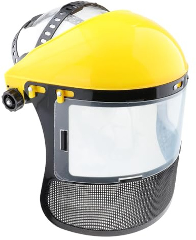 Amagogo Trimmer Face Shield Face Guard Work Equipment Mowers Mask for Woodworking Wood Cutting Gardening Lawn Garden Weeding, Yellow