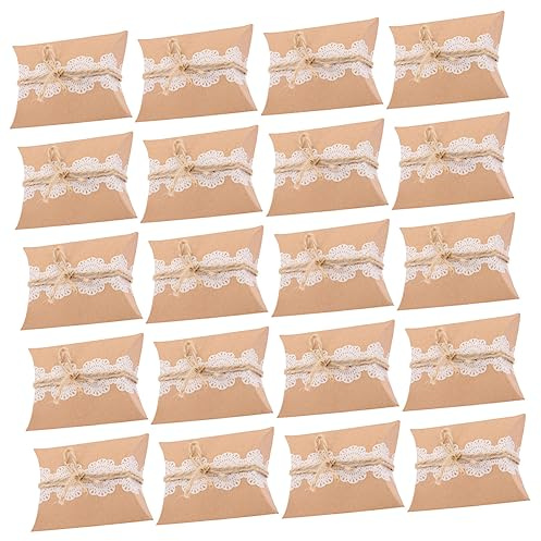 WRITWAA 50stücke Spitze Dekor Hochzeit Süßigkeiten Box Bonbon Verpackung Box Party Süßigkeiten Gastgeschenk Kraftpapier Snacks Schachtel