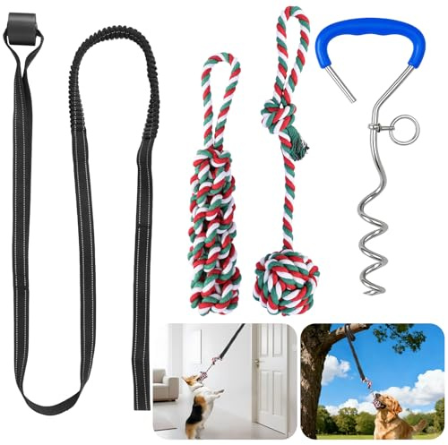 HOPET Dog Bungee Tug Toy for Dogs, Dog tug of war Toy,Outdoor Interactive Toys
