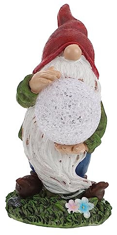 TOYANDONA 1 Pièce Beau Ornement de GNOME pelouse décor Ornements de Jardin solaires Nain de Jardin de Plein air Nain de Paysage extérieur lumière Solaire GNOME Lampe Nain Solaire résine Vert