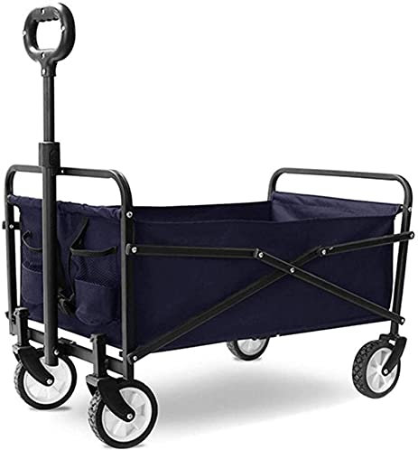 Carrello portatile pieghevole a mano per esterni, manico regolabile, multiuso, per spiaggia, giardino, campeggio, picnic e viaggi