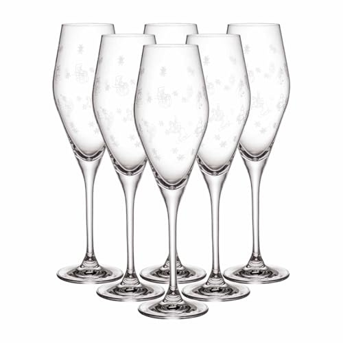 Villeroy & Boch – Toy's Delight Sekt-/ Champagnerglas Set 6-teilig Klar, Spülmaschinenfest, Sektgläser Weihnachten Toys, Sektkelche Groß, Weihnachtliche Champagnergläser, Sektflöten, Kristallglas