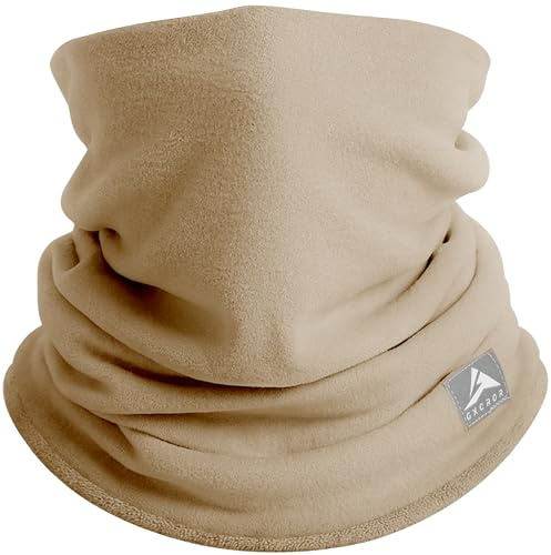 GXCROR Winter Schlauchschal, Wendbarer Fleece Halsschlauch, Winddichte Gesichtsmaske, Warmer Halswärmer für Herren & Damen