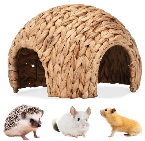 Pesoncarl marsvin hus, naturligt gräs marsvin gömställe, säker koja, bekväma kaninhus och gömställen, kaninhus för lek och sömn