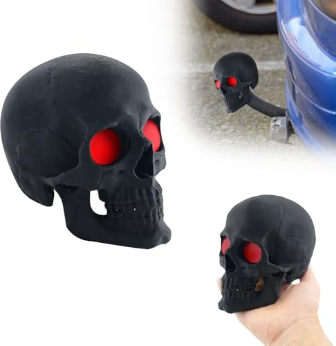 DGMI Abdeckkappe für Anhängerkupplung, Anhängerkupplung Abdeckung, Totenkopfmaske Anhängerkupplung, Anhänger, Nabenlager, Staubkappen, für Deichselanhänger (A)