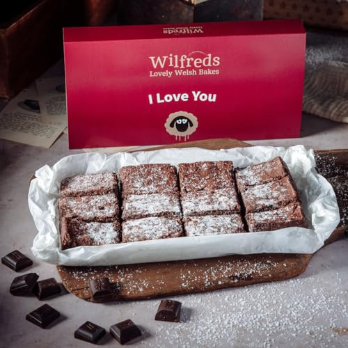Wilfred’s Ultimate Chocolate Brownies – 12 Handmade Belgian Treats in a Letterbox-Friendly Gift Box | Gourmet Brownies by Post | Perfect Chocolate Gift for Birthdays & Special Occasions (I Love You)