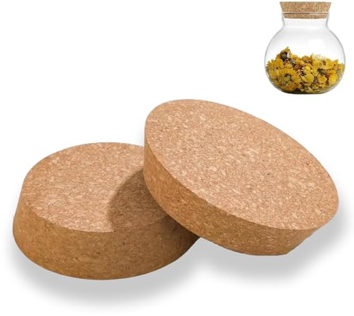 Whcctl 2 Stück 100 * 85 * 30mm Korken, Korken zum Basteln, Flaschenkorken, Flaschenverschlüsse aus Kork, Großer Korkstopfen, Weiche Holzstopfen, für Glasflaschen Weinflaschen Karaffen Keramik