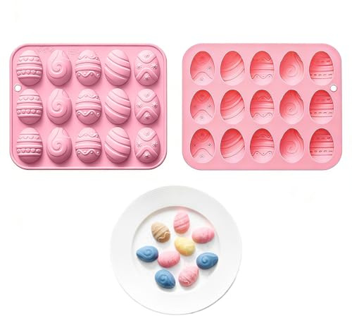ROKZELT Schokoladenform aus Silikon für 5 Designs 15 Tafeln Schokolade selber machen BPA-frei Antihaftbeschichtung Rosa Schokoladentafel Form Silikonform Ostern