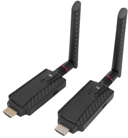 Denash HD Multimedia Wireless Extender, Stable Video and Sound Transfer Up to 200m with 5G Dual Antennas, for Home Theater and Conference Room