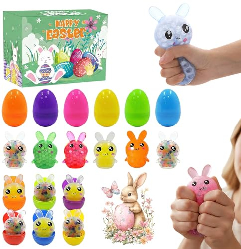 Osterhase Stressball Kinder Spielzeug, Neu Ostern Geschenke Antistressball, Ostergeschenke Kinder Anti Stress Spielzeug, Osterhasen Antistressbälle für Kinder Erwachsene (12PCS)