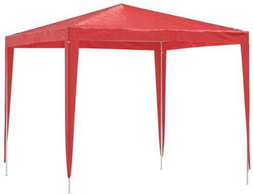 vidaXL Tenda Party 250 x 250 x 240 cm Rosso PE e Acciaio