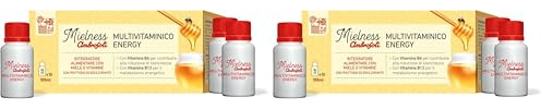 Ambrosoli Multivitaminico Energy con Miele – Integratore Stanchezza e Affaticamento – Vitamine B6 B12 – Metabolismo Energetico – 10 Flaconcini 10ml (Confezione da 2)